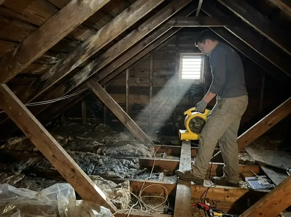 attic-water-damage-drying-proc-007 — frequently asked questions, Emergency Water Extraction & 24/7 Flood Response in Laurel…